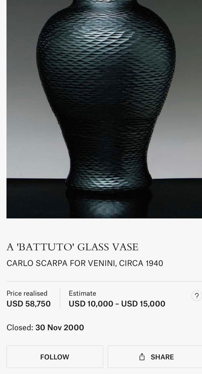Carlo Scarpa for Venini, Circa 1940 Batturo