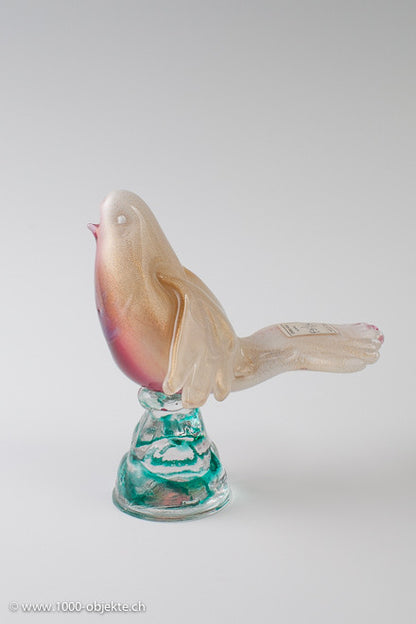 Rare figure Cenedese Vetri Murano 60's glass bird.