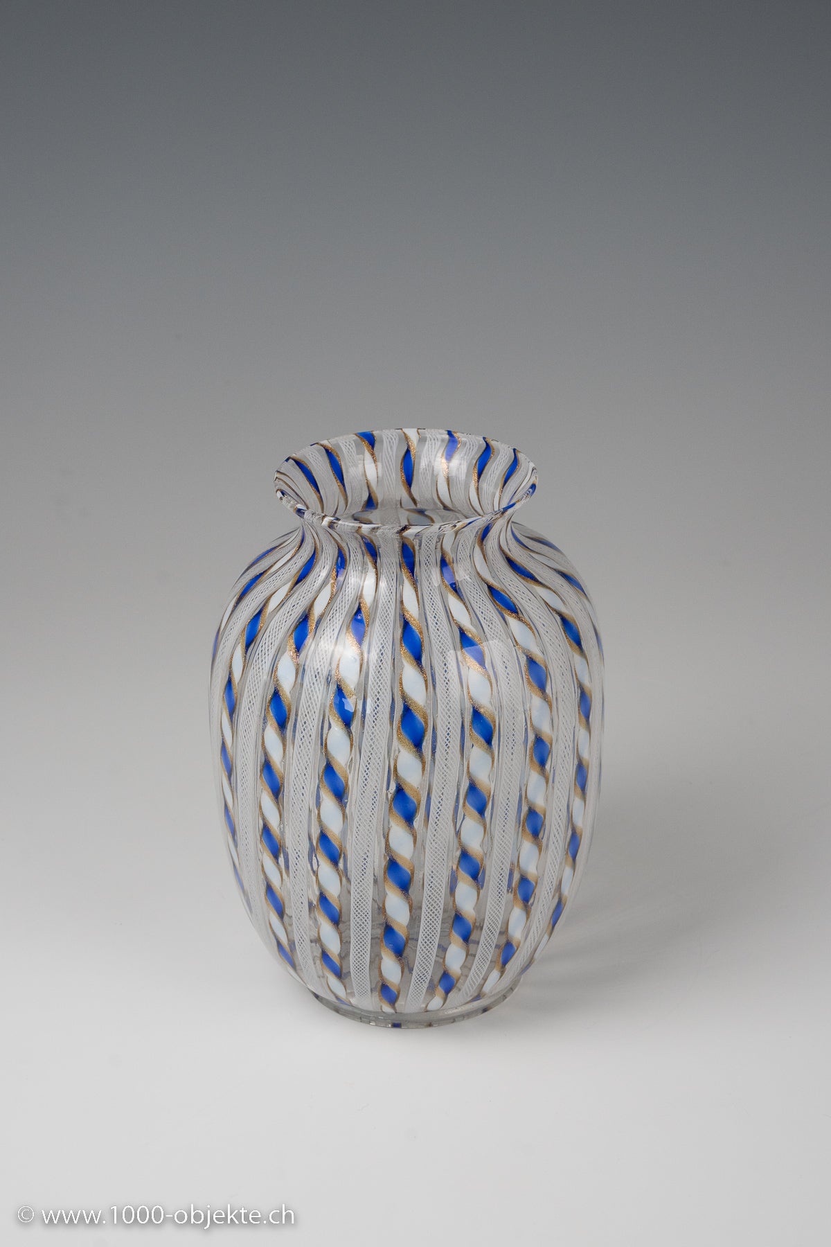 Aureliano Toso. Early glass Vase, Rods and Zanfirico