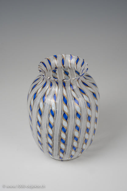 Aureliano Toso. Early glass Vase, Rods and Zanfirico