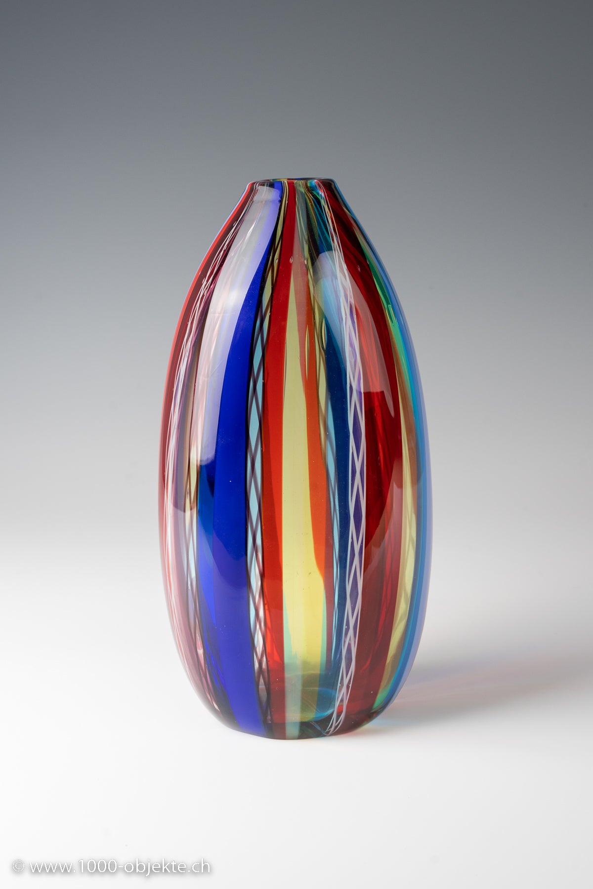 Fulvio Bianconi, oval vase, 1964