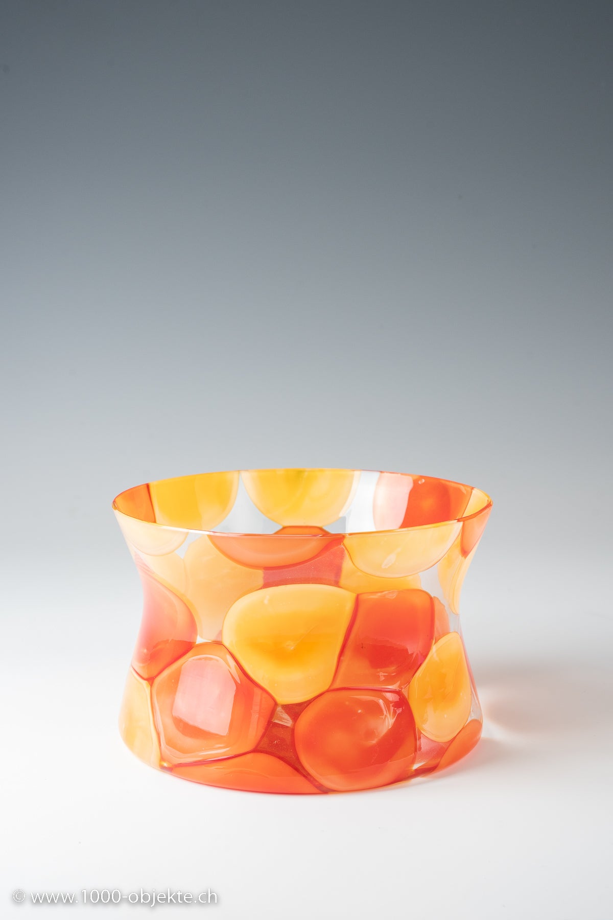 Fratelli Toso Murano art glass corset form bowl