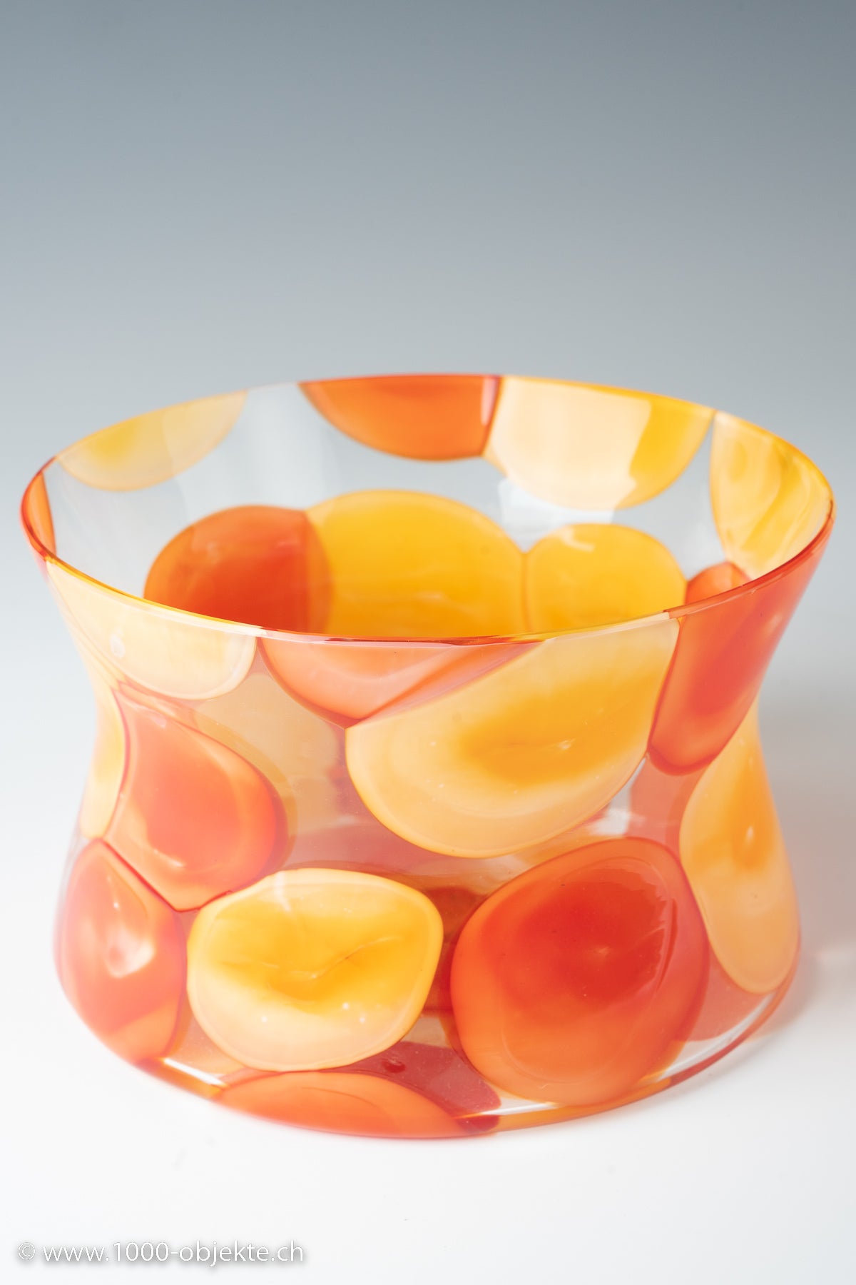 Fratelli Toso Murano art glass corset form bowl