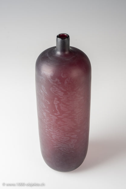Large bottle vase signed Venini italia.  Ca. 1966