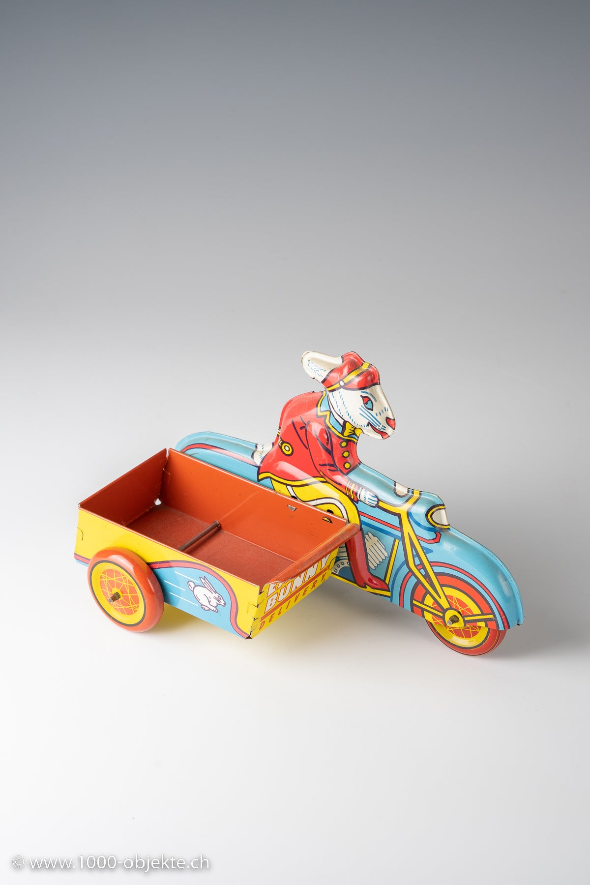 Wyandotte easter bunny delivery tin motorcycle toy
