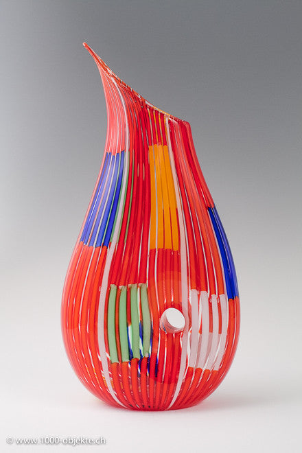 "Bandiere Vase", valentino 1955-1958, Anzolo Fuga for A.ve.M.