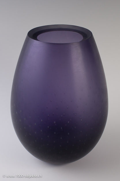 Murano Vase "Bulicante" purple by Giorgio Vigna for Venini