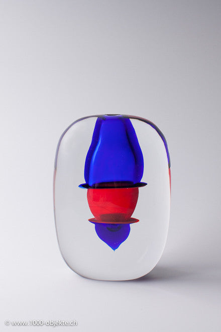 Strati Rotondo Murano Glass Vase by Alfredo Barbini, ca. 1970