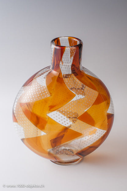 Ercole Barovier, a rare 'Intarsio' vase 'Zigzag', ca. 1963