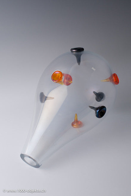 Murano Vase  "Cugni / Wedged " by Ermanno Nason, 1970