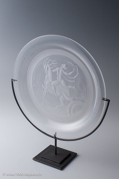 Franz Pelzel, glass plate 'Il Cavallo Innamorato', 1930