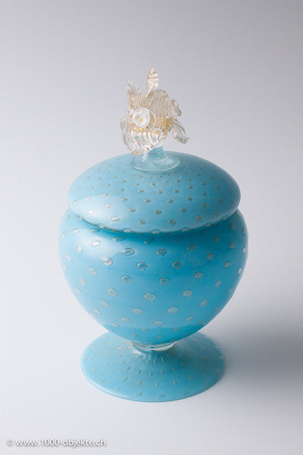 Murano Covered Jar with Label - Salviati & C.