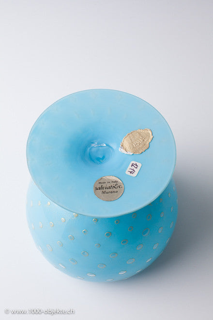 Murano Covered Jar with Label - Salviati & C.
