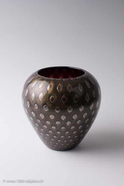 Archimede Seguso Murano Plumpurple Vase