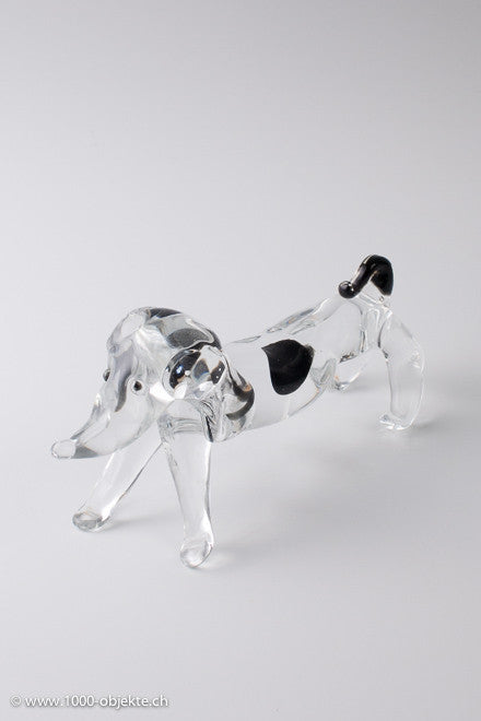 Antonio da Ros for Cenedese. Glass figurine dachshund 1960.