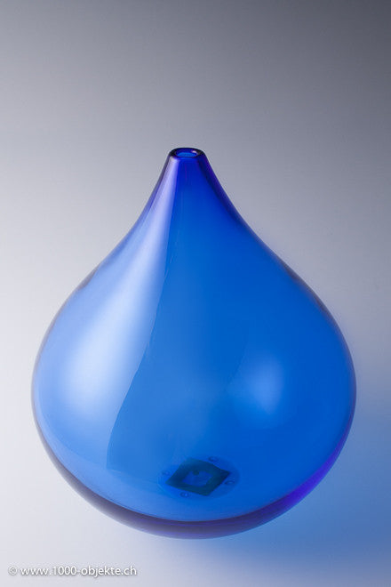 Orrefors Big Blue Drop Limited Edition Vase